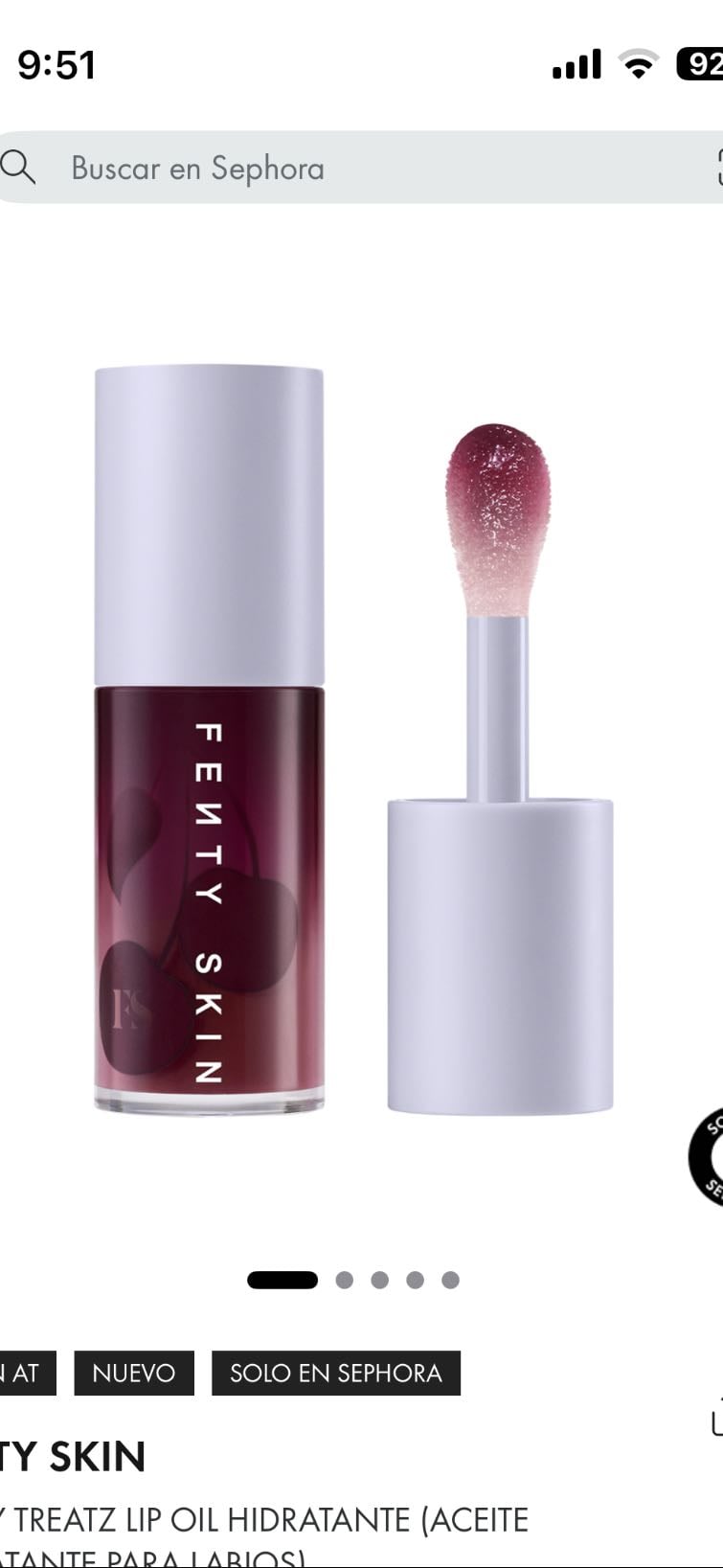 FENTY SKIN - FENTY TREATZ LIP OIL HIDRATANTE (Black Cherry)