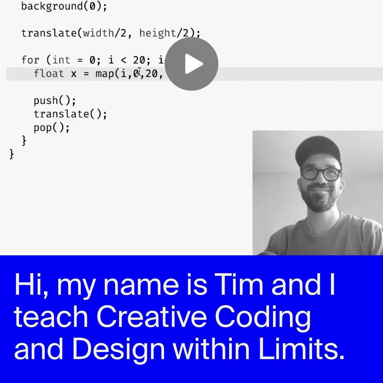 Creative coding course