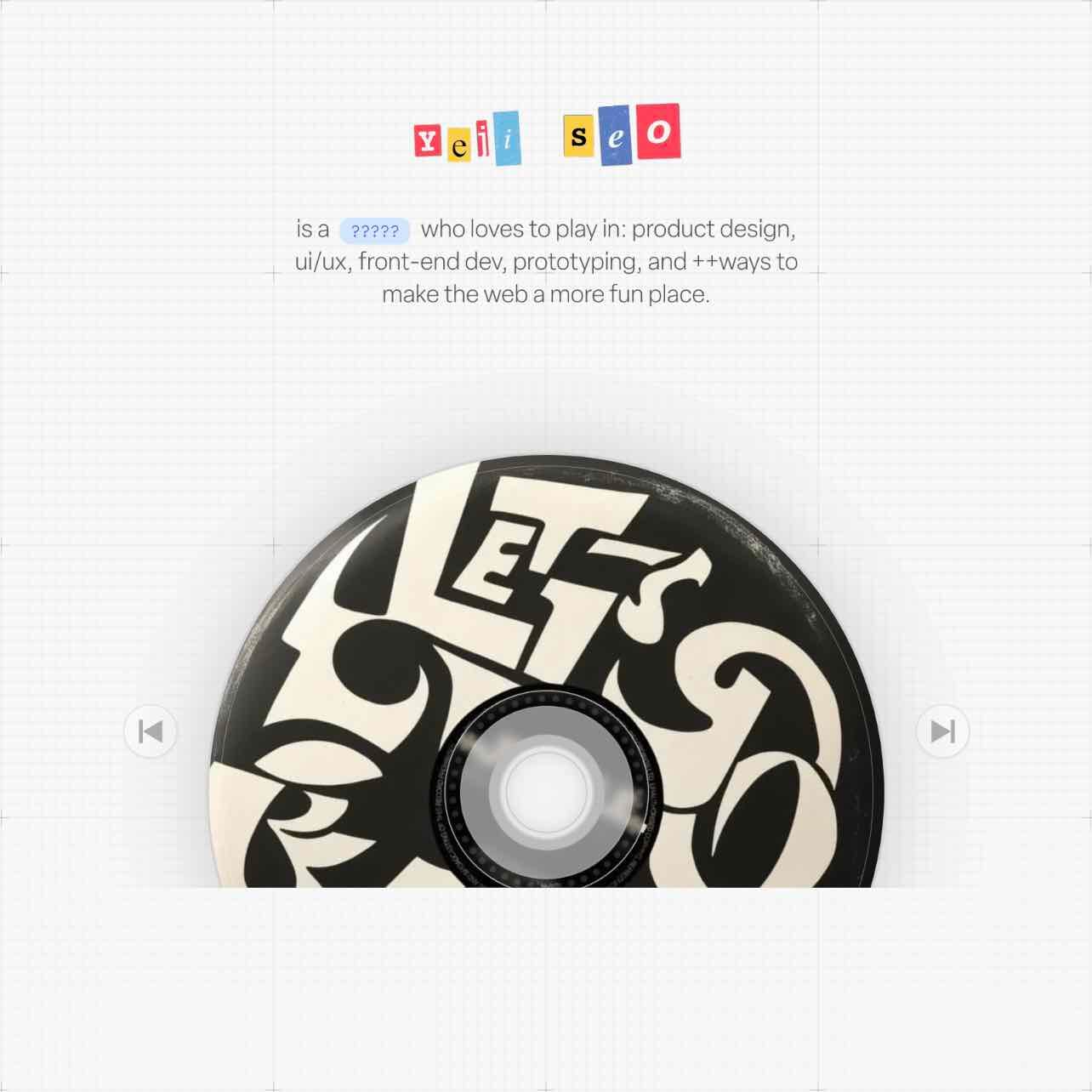 Yeji Seo - rlly cool folio site + sick taste in music!