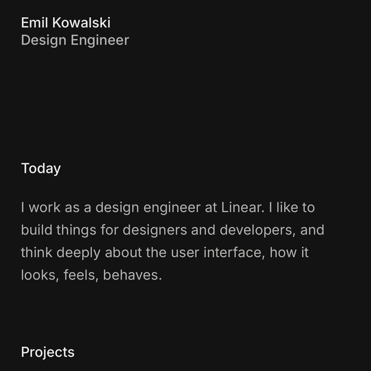 Emil Kowalski - Design Engineer @Linear