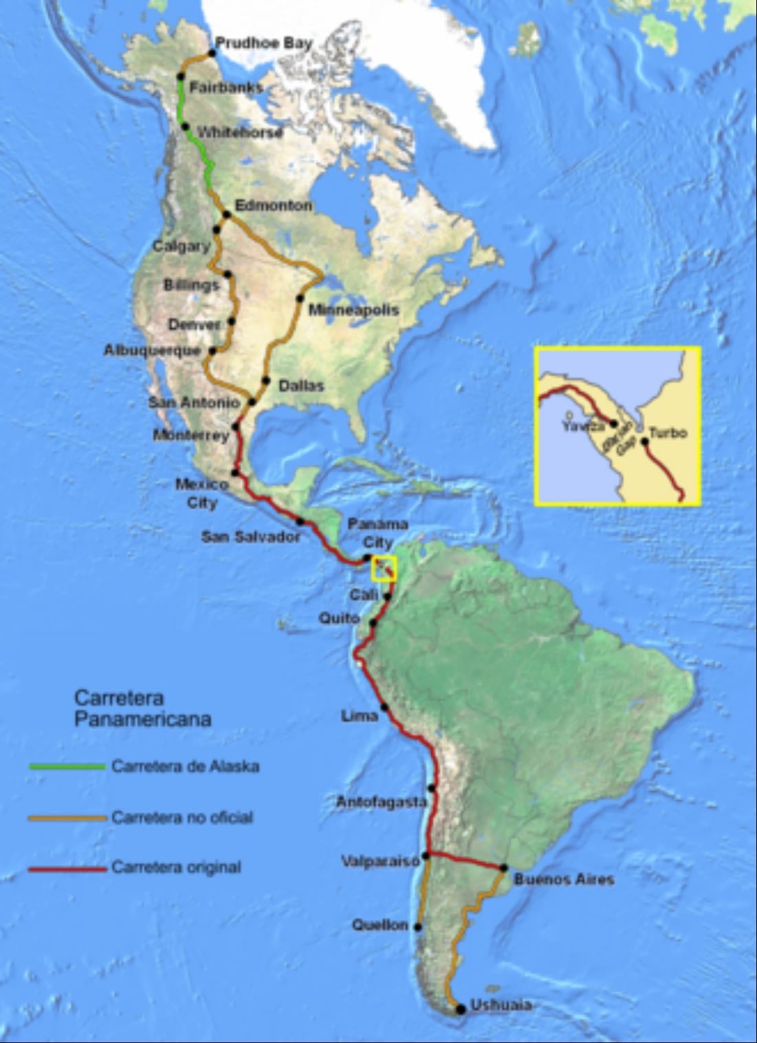 Tomar la ruta panamericana