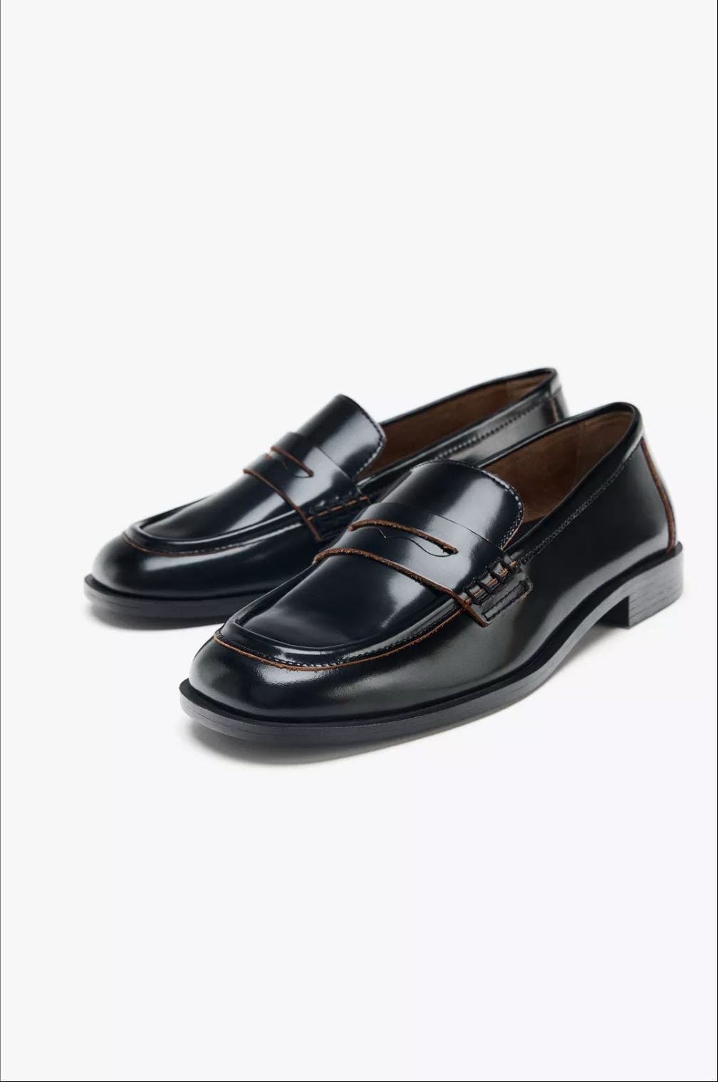 Mocasines piel contraste - Zara
