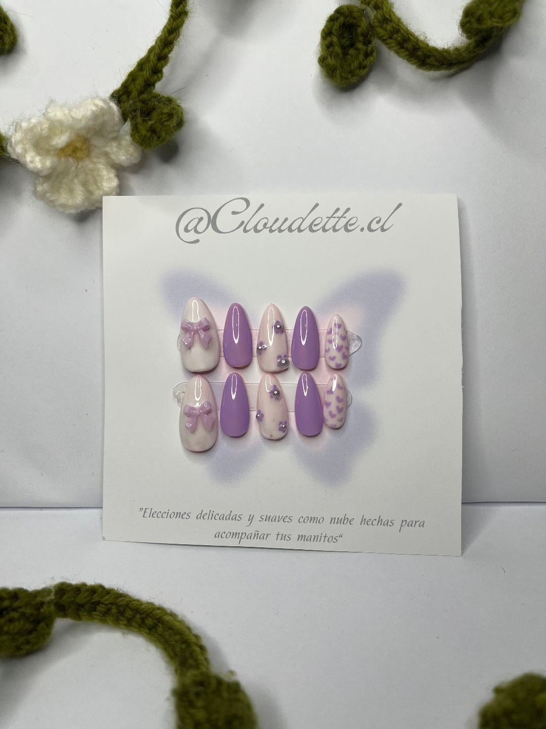 Lila nails - @cloudette.cl