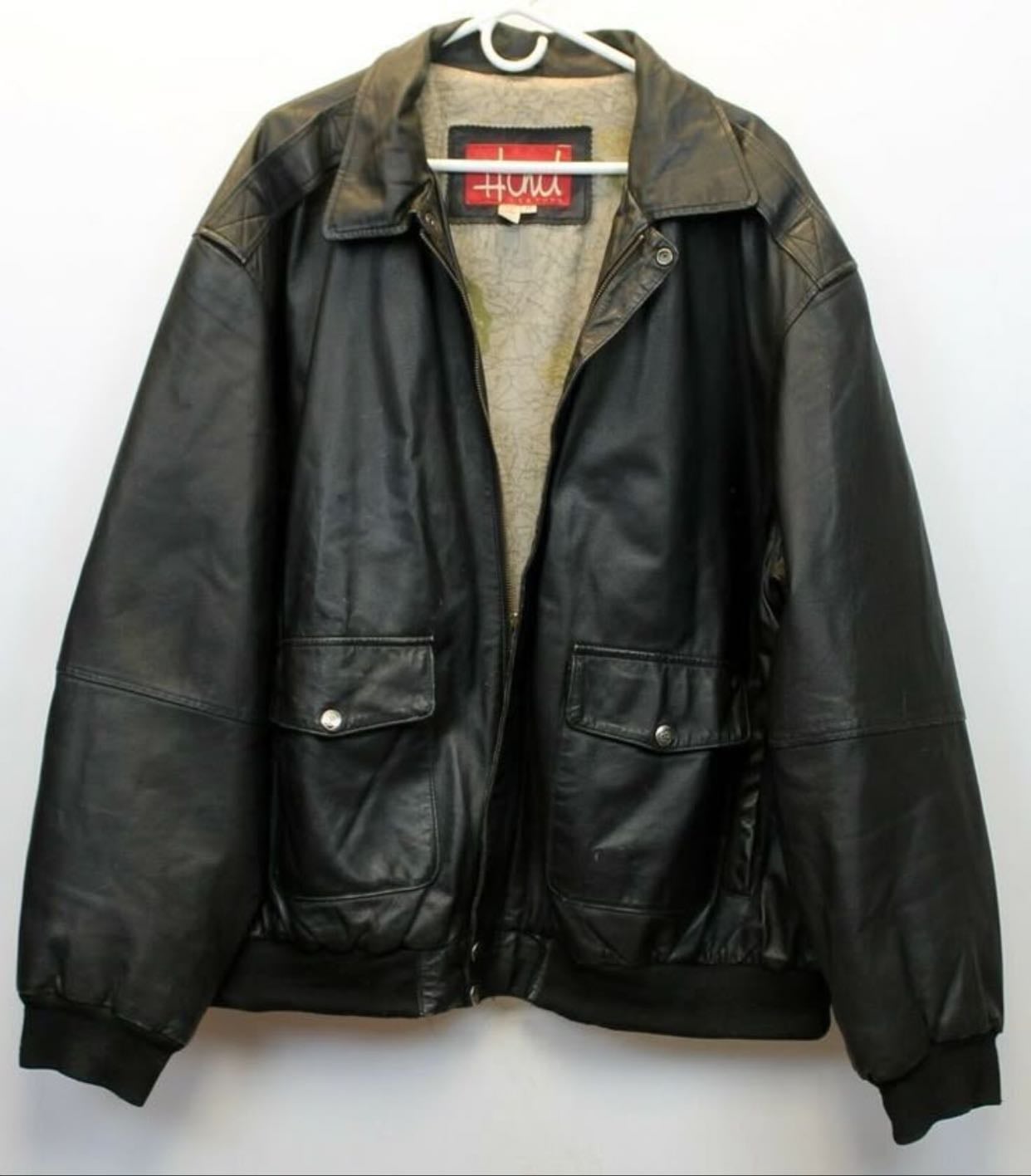 oversized leather jacket