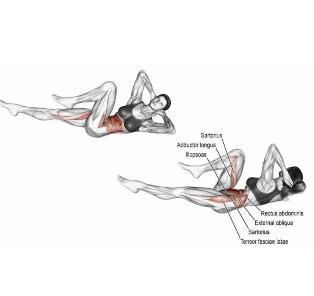 Bicycle crunches