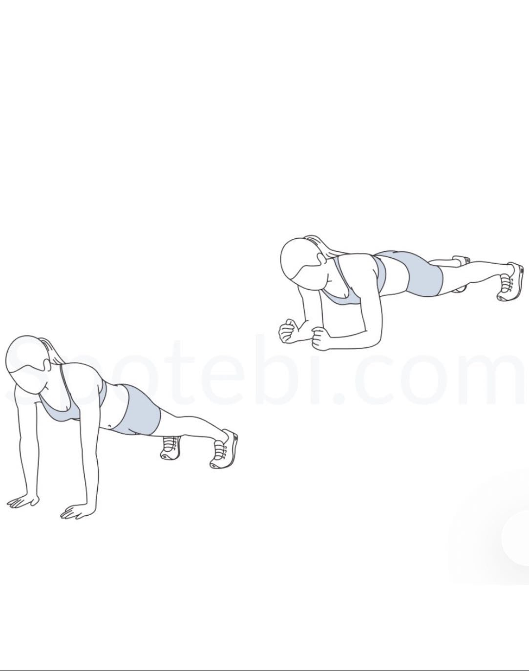 Plank up and downs
