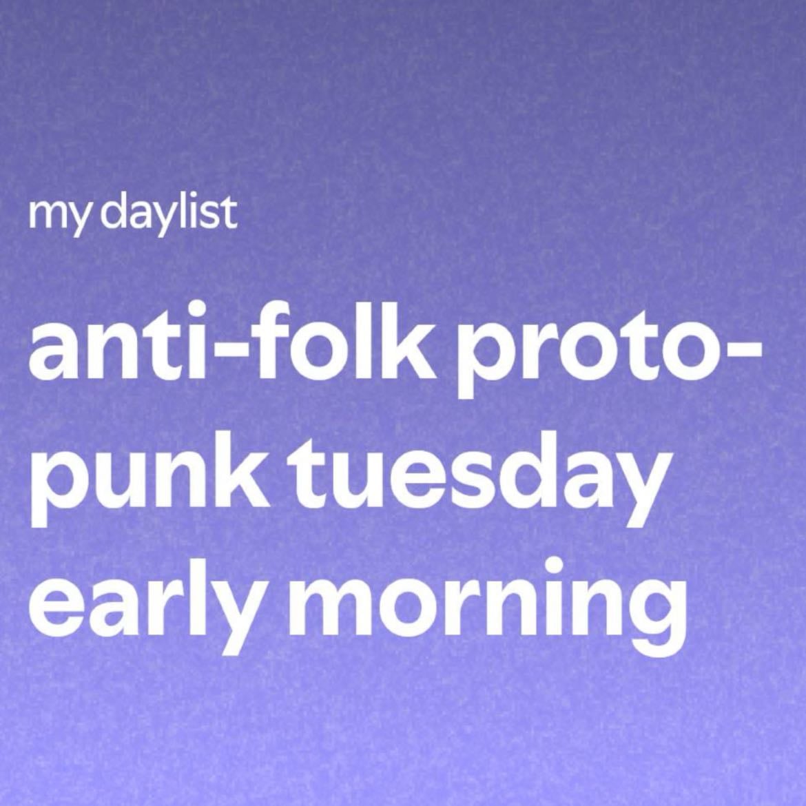 Anti-folk proto-punktuesday early morning