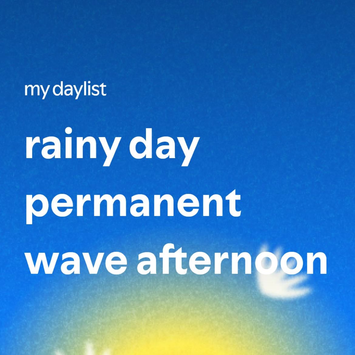 rainy day permanent wave afternoon