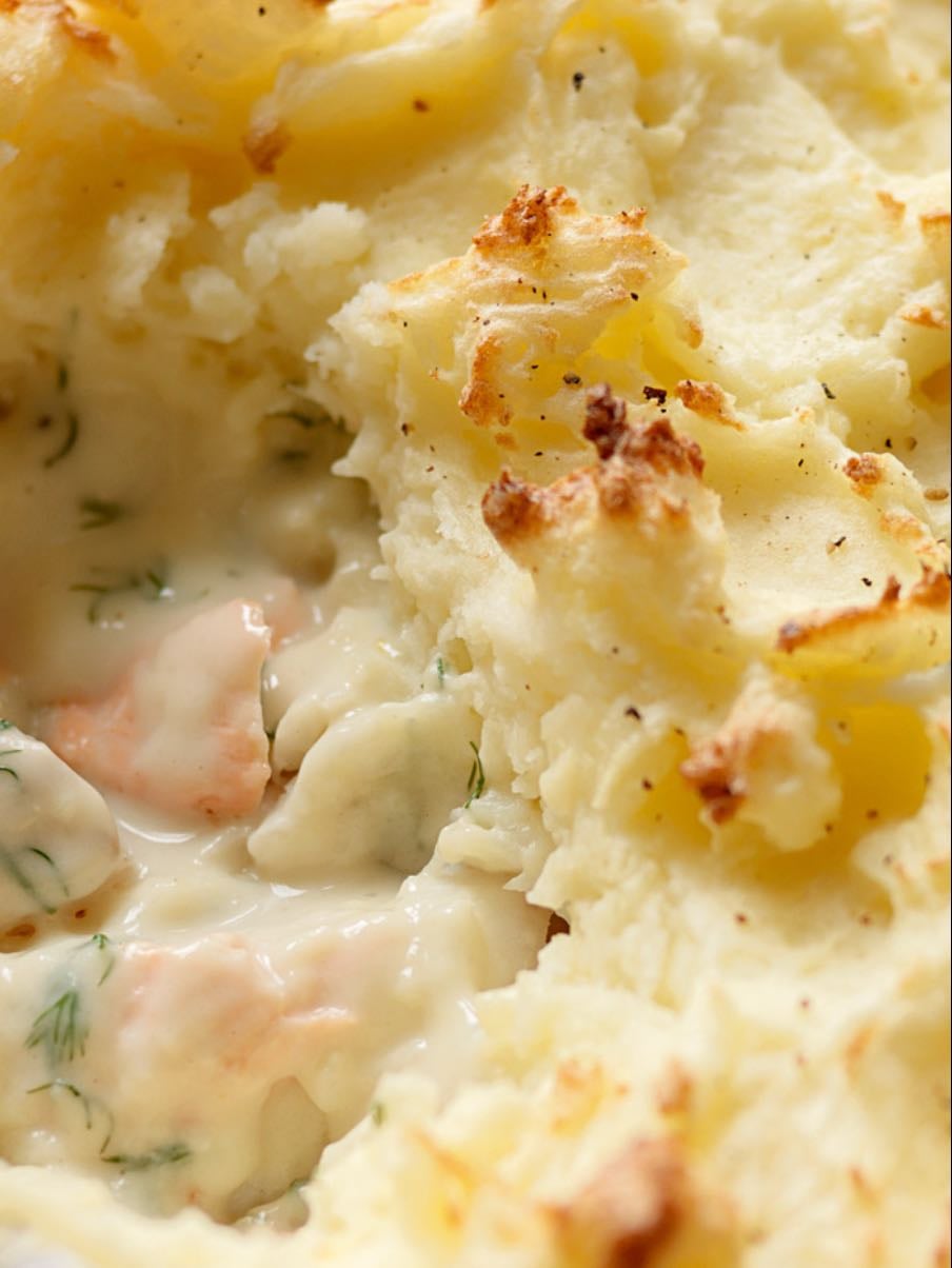 fish pie - the more seafood in one singular fish pie the better especially prawns!