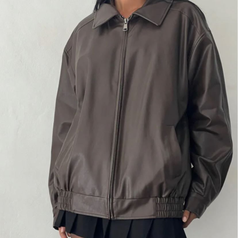 Veste cuir marron - Motel rocks