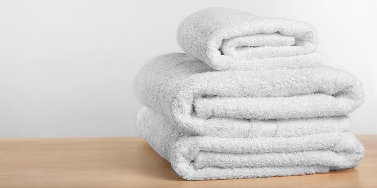 Fresh towel - Dirty wet towels left in bathroom can collect mold and have germs from when people wipe their hands on them.