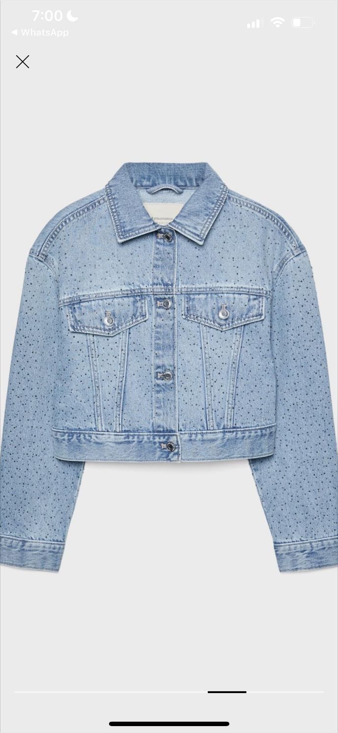 Cazadora Denim Brillo - Stradivarius
