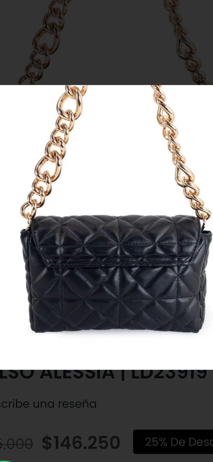 Bolso negro de hombro