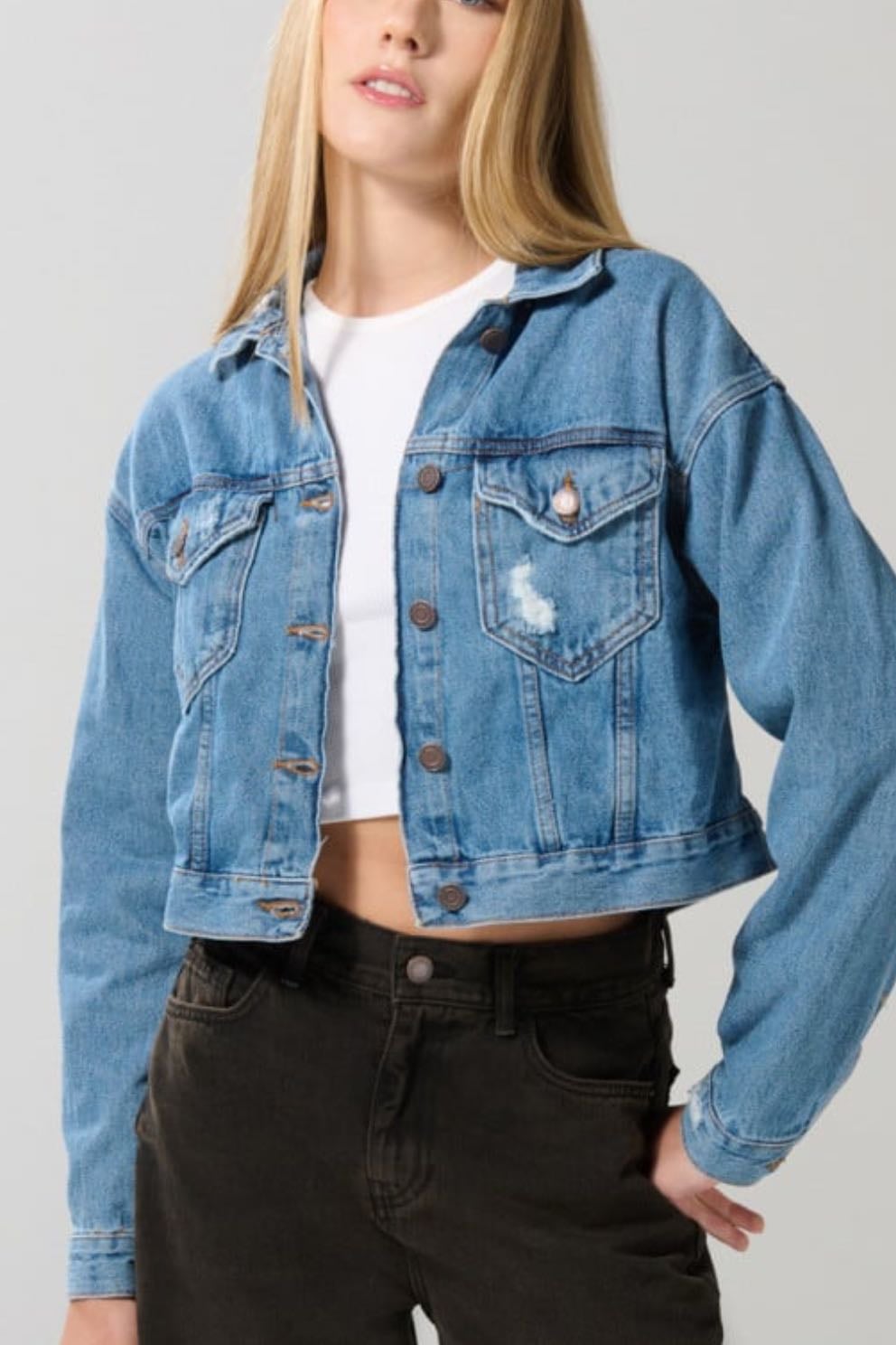 Chaqueta de Jean Azul medio - Koaj