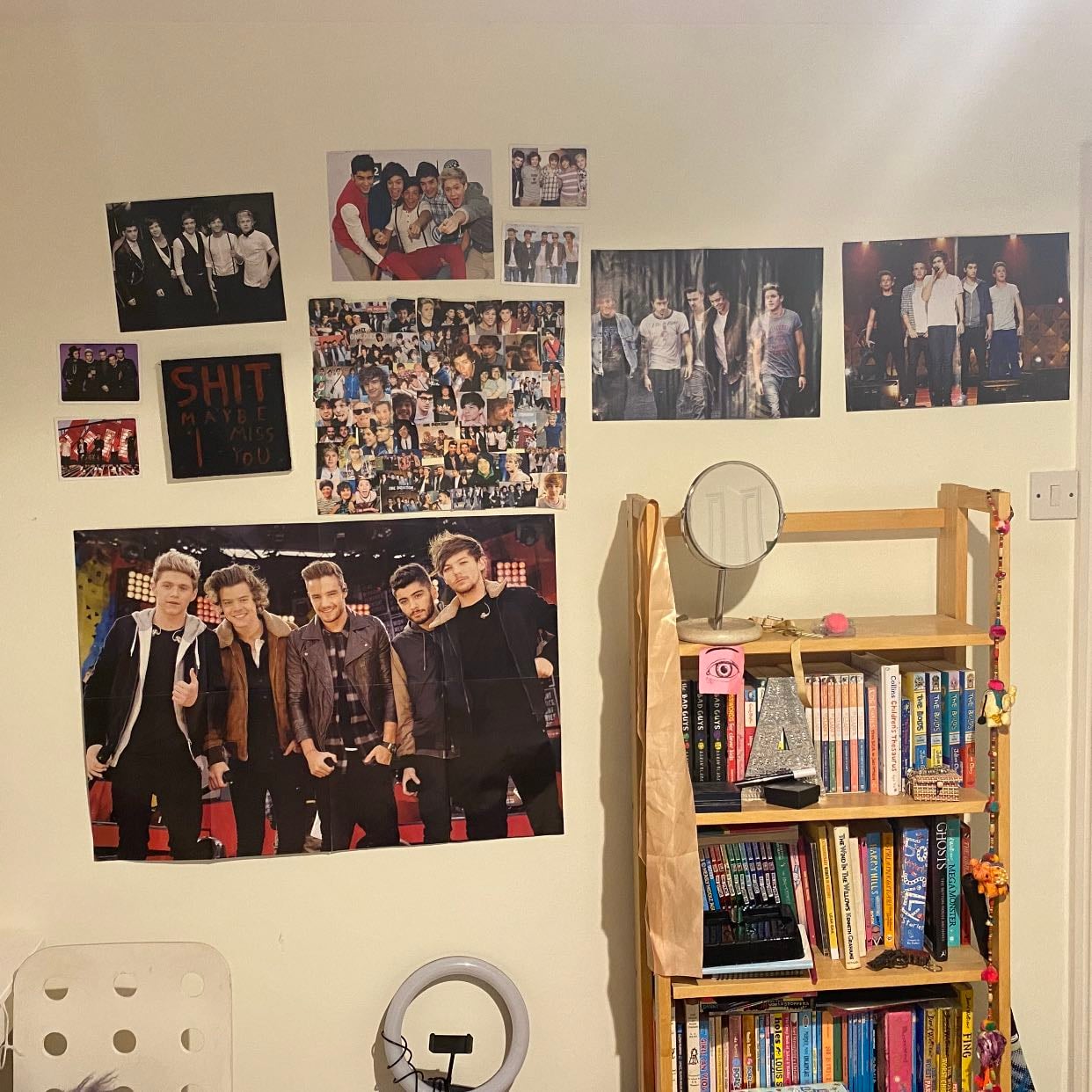 My wallll - I got most of it from a magazine and I made the painting and collage xx