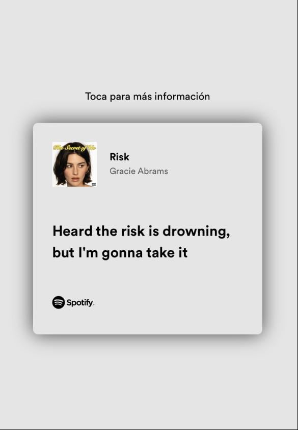 Heard the risk is drowning, but I’m gonna take it