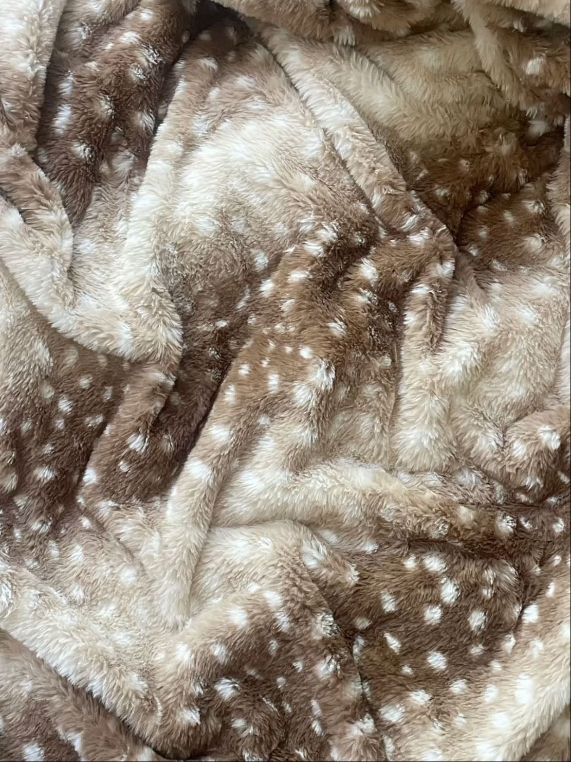 Cozy kiss fawn printed blanket