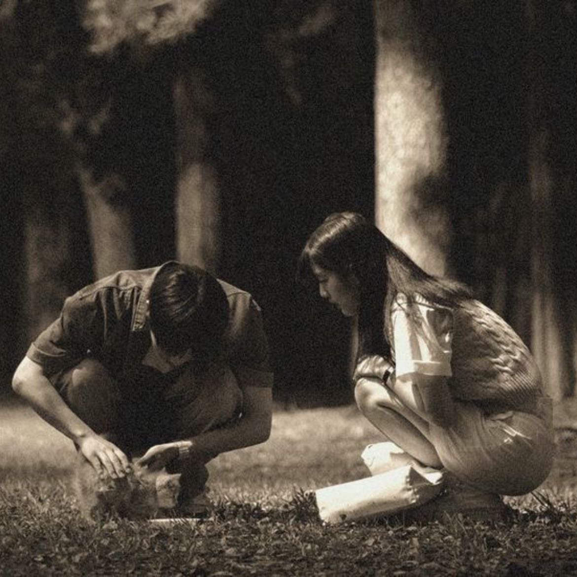 being in each others presence - the intimate moments of being alone but together