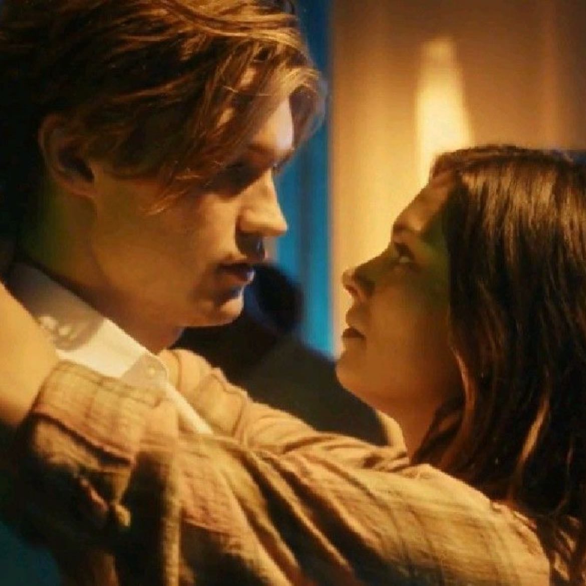 staring at each other in a room full of people - making a crowd of people the most intimate moment between you and someone else is the highest level and ability of admitting your love for someone