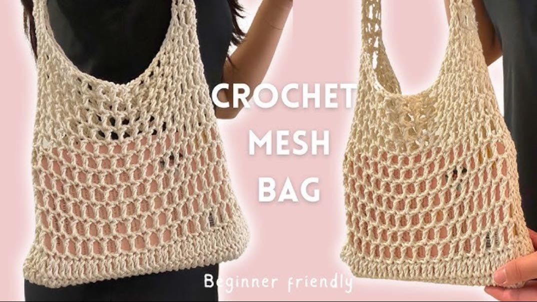Mesh bag crochet- Alice’s crochet corner - YouTube