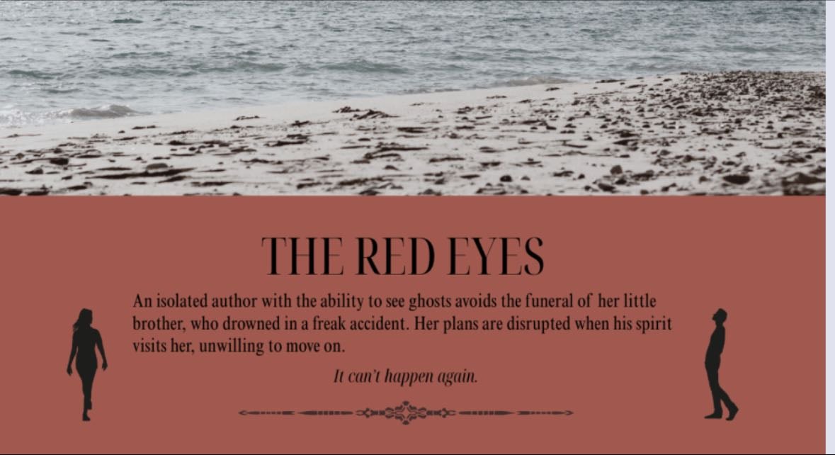 The Red Eyes - “An isolated author with the ability to see ghosts avoids the funeral of her little brother, who drowned in a freak accident. Her plans are disrupted when his spirit visits her, unwilling to move on.”