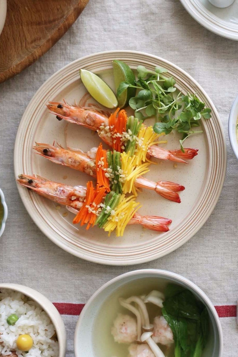 Daeha-jjim - steamed prawns