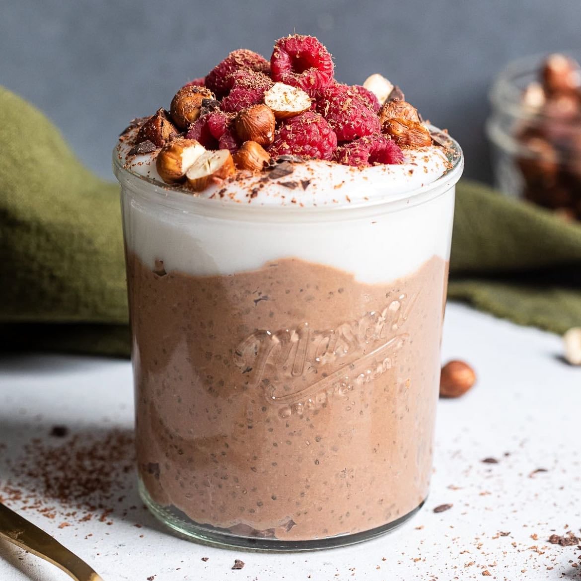 Chia pudding - -leche
-endulzante
-chia
Adicionales
-cocoa en polvo
-platano
-Blueberry
-fresa