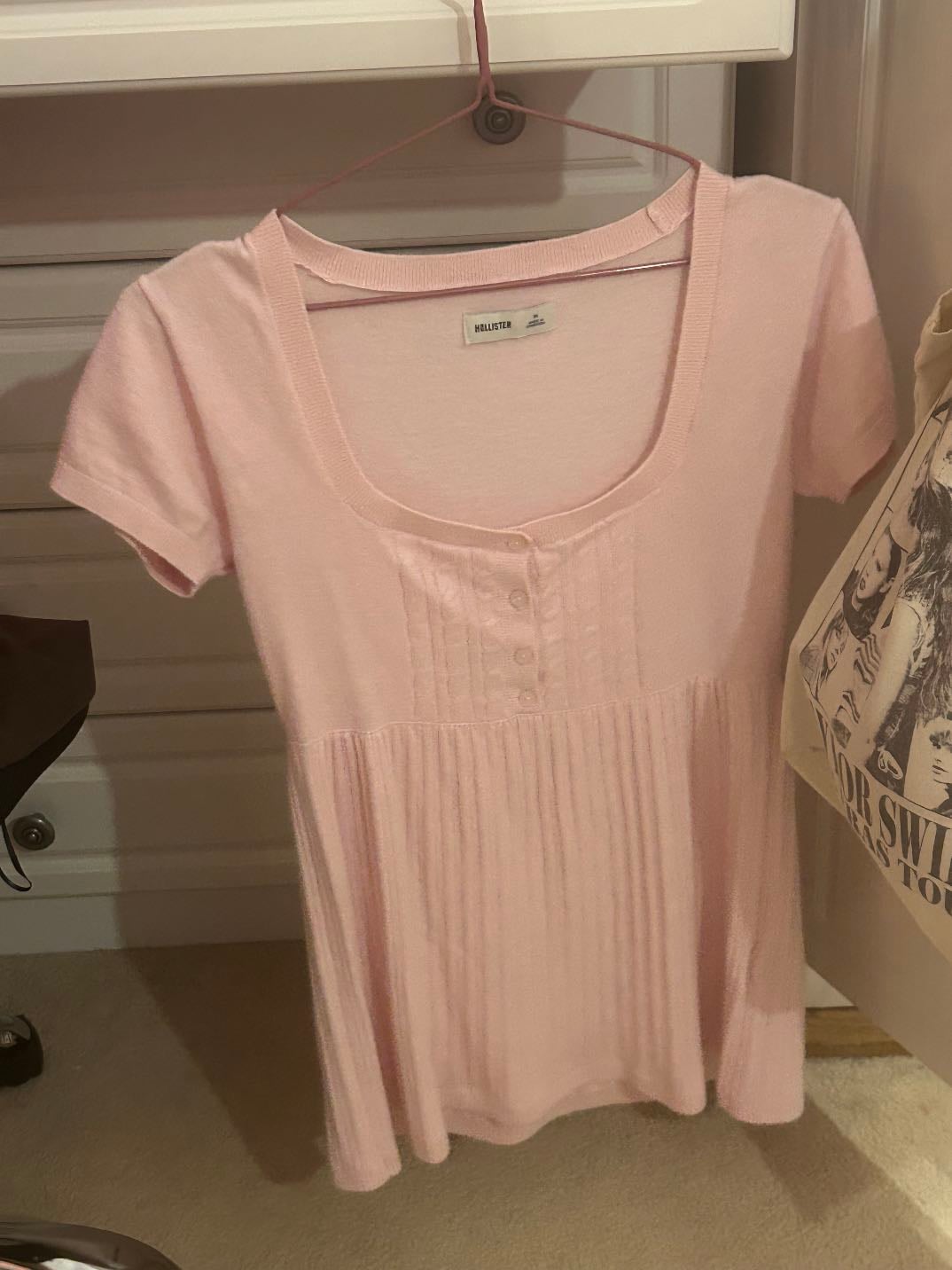 pink knit henley
