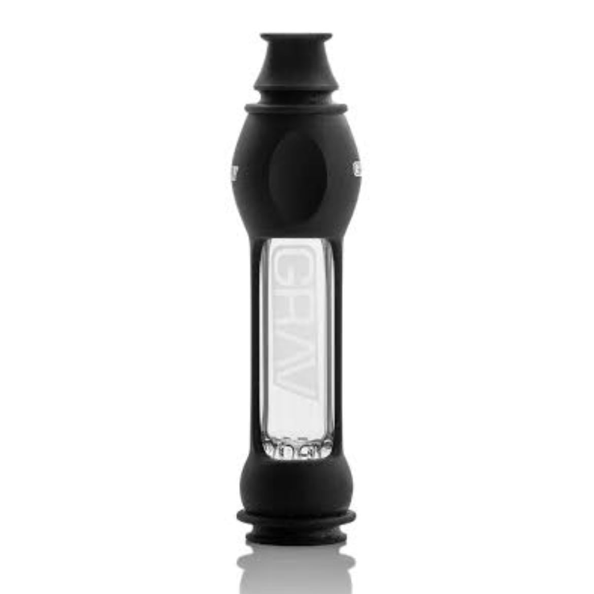 Grav OctaTaster 16MM - Pipa con ocho filtros de un ancho de dieciséis milímetros y piel de silicona color negro