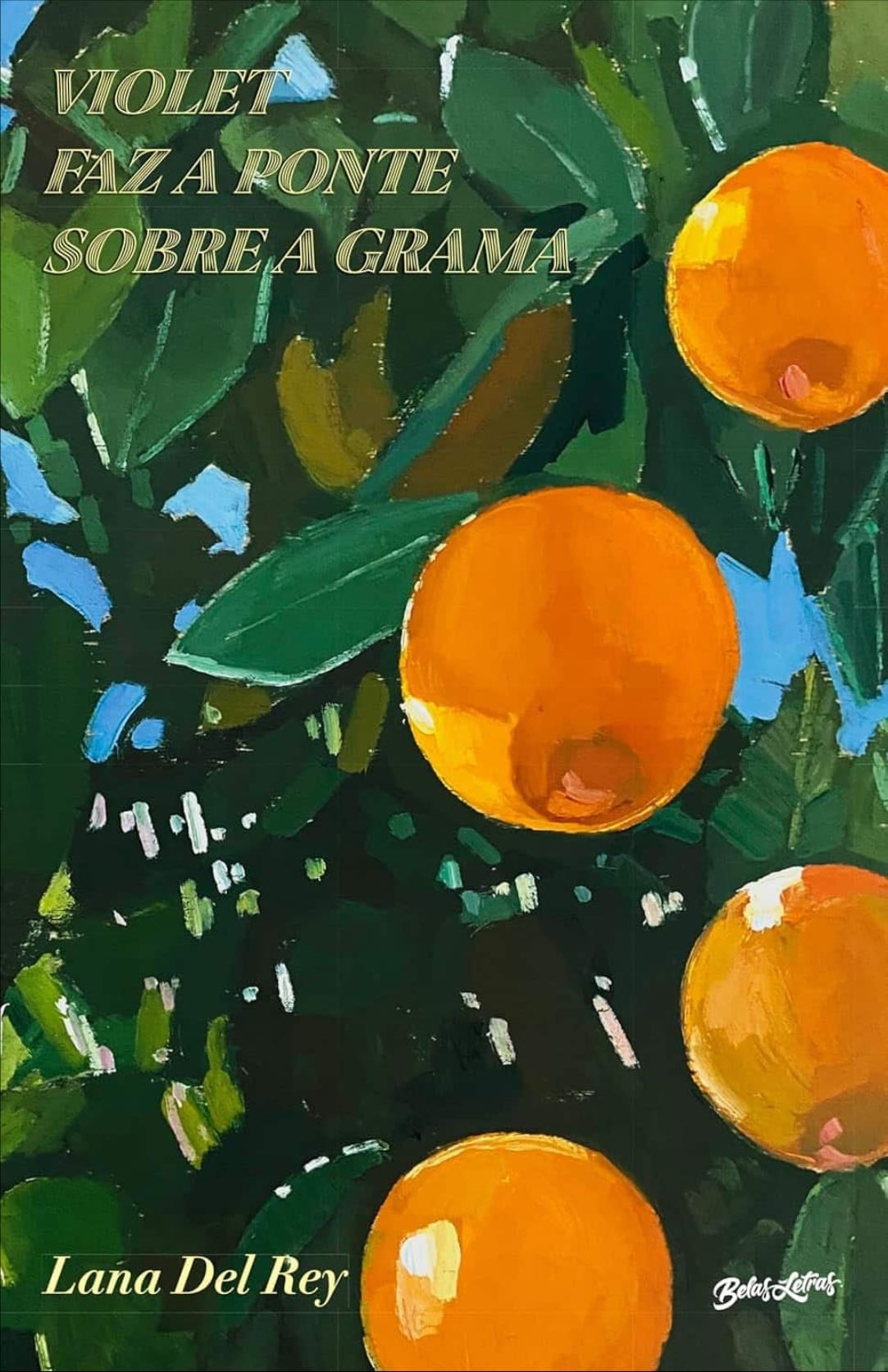 Violet faz a ponte sobre a grama - Lana Del Rey - A lana sabe como poucos artistas não só escrever letras sensíveis mas também criar uma atmosfera em comum entre elas que te embala. Esse livro da vontade de comprar uma caminhonete e dirigir pelo sunset boulevard em um vestido florido no auge do verão. Esse livro tem aquela energia quente e melancólica que as férias tem. É uma vibe especifica que a lana sabe criar melhor que ninguém.