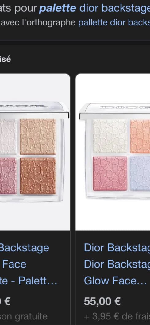 Glow face palette - dior