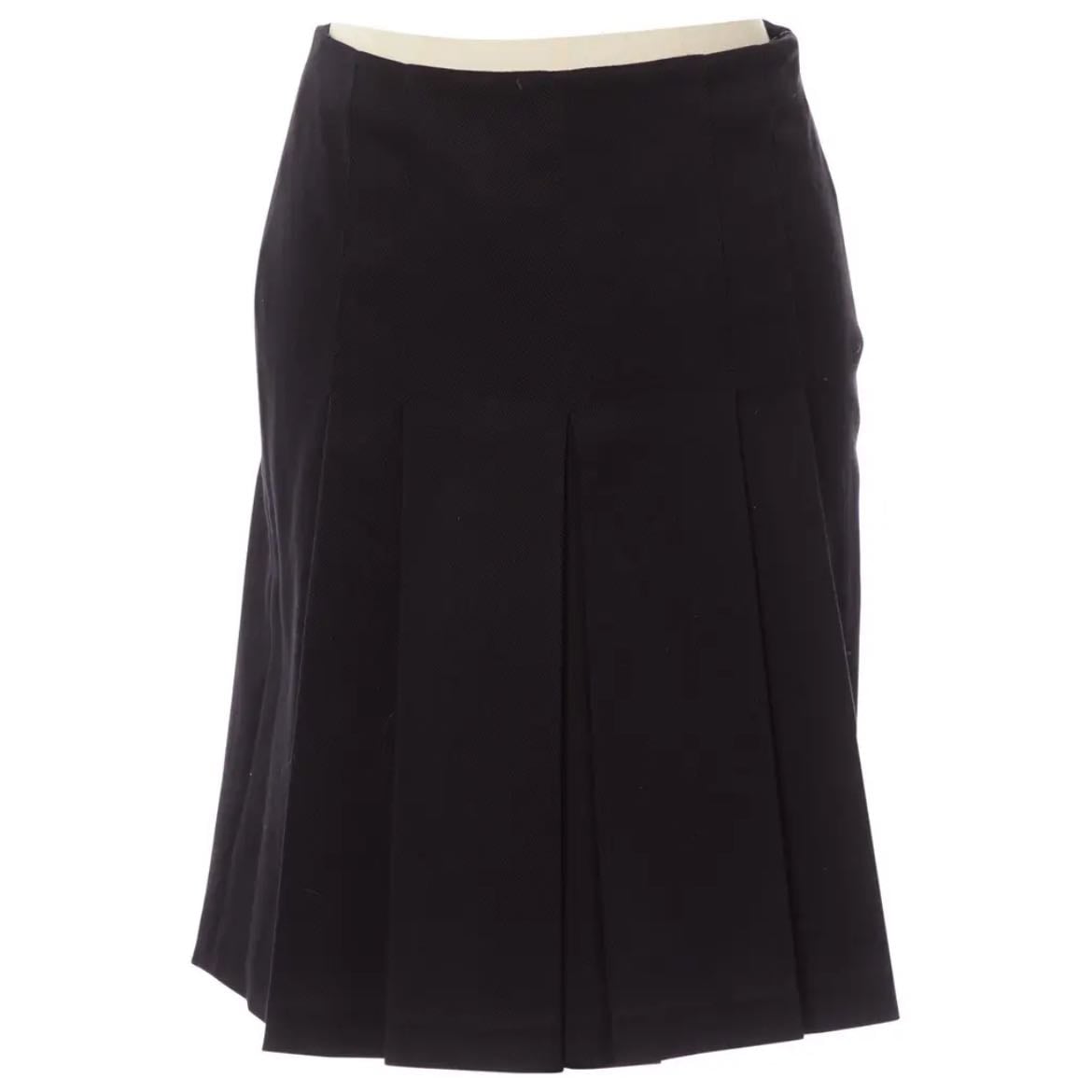 vintage prada black pleated skirt