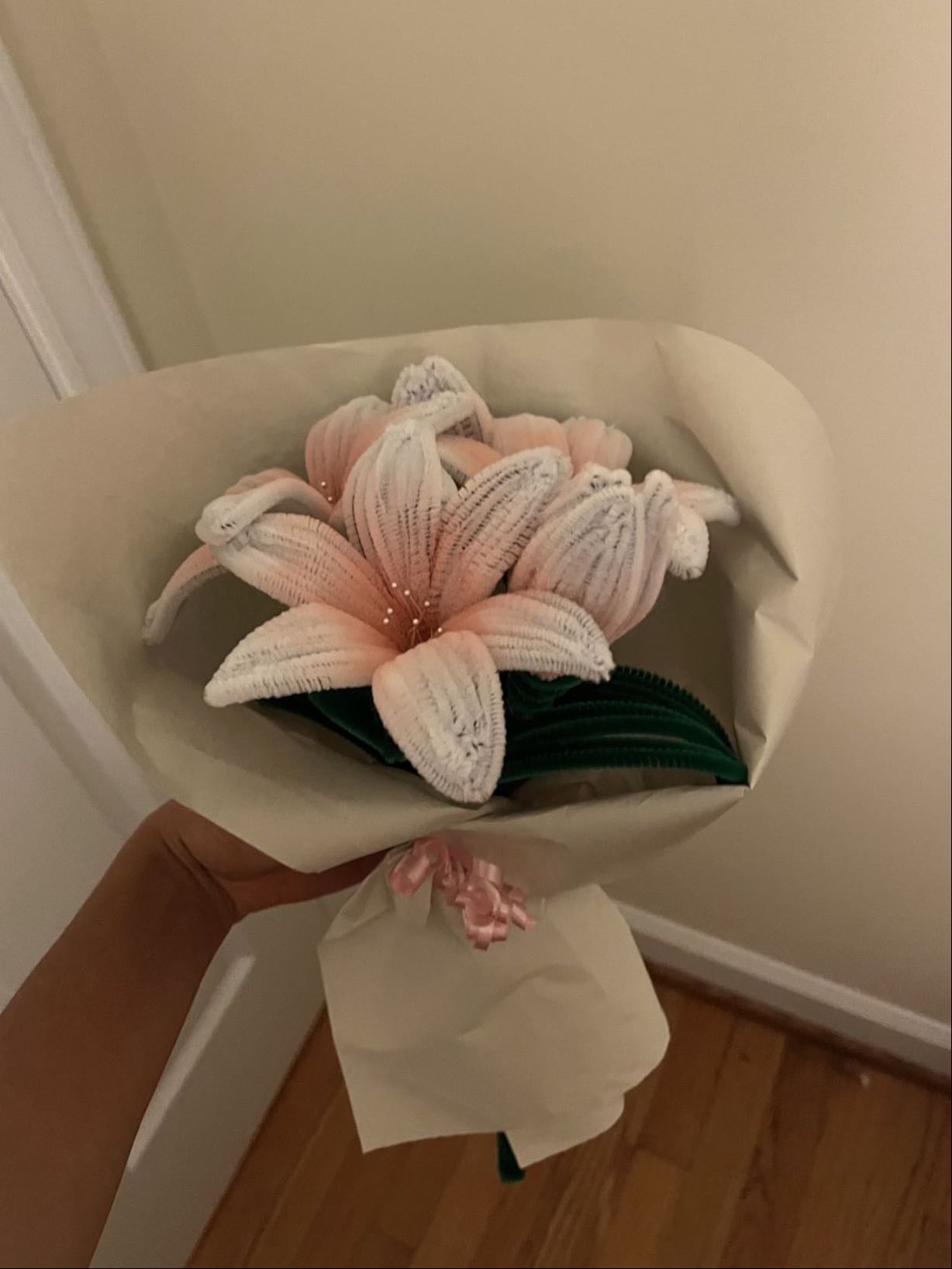 pipe cleaner flowers - the time and patience that goes into this proves love in every way