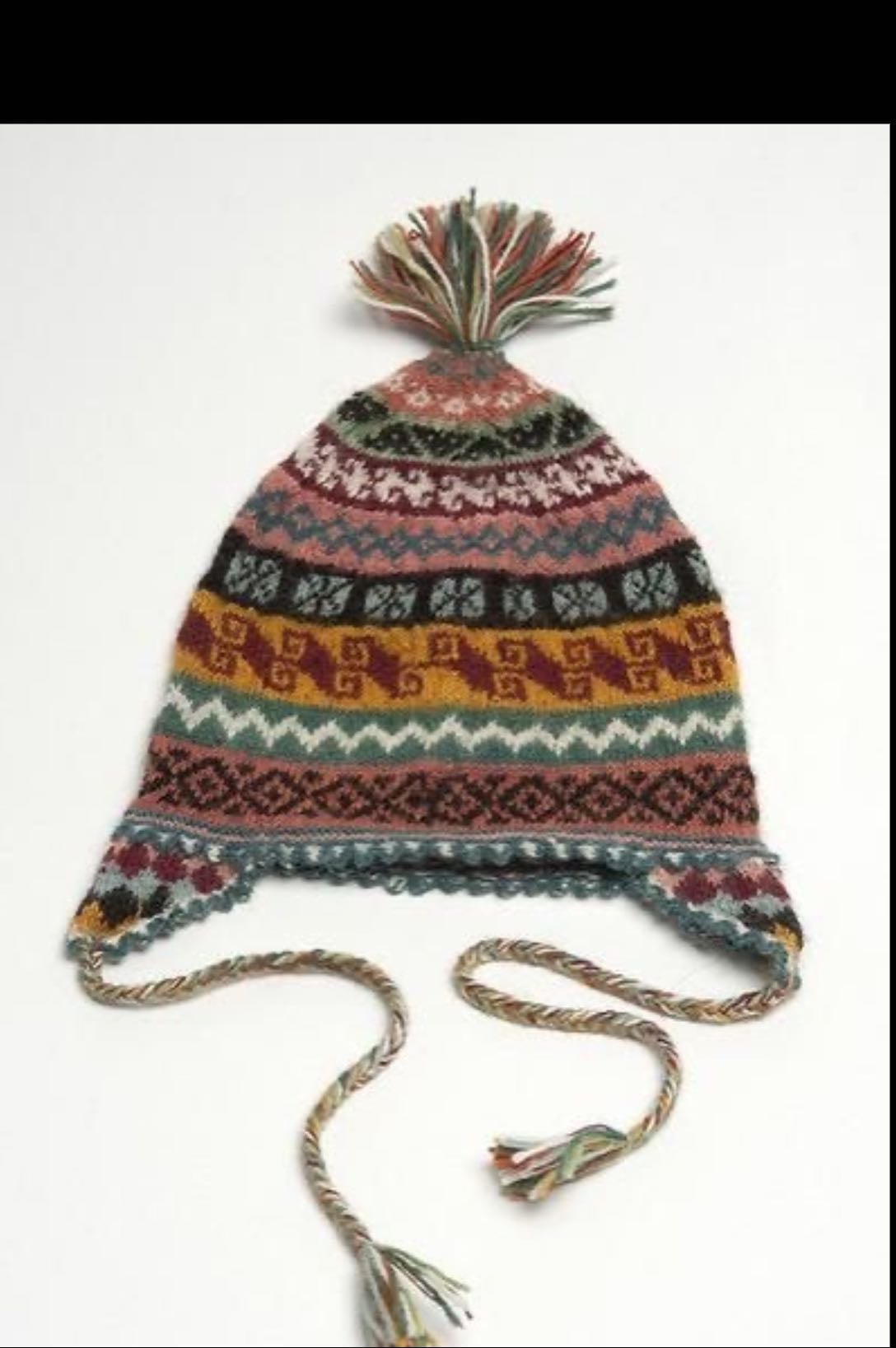 Peruvian knitted beanie hat