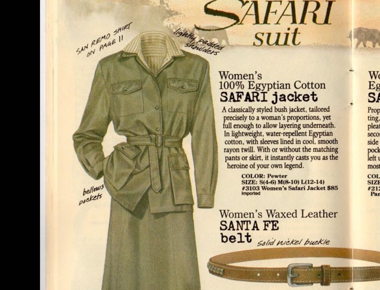 Safari jacket and pants