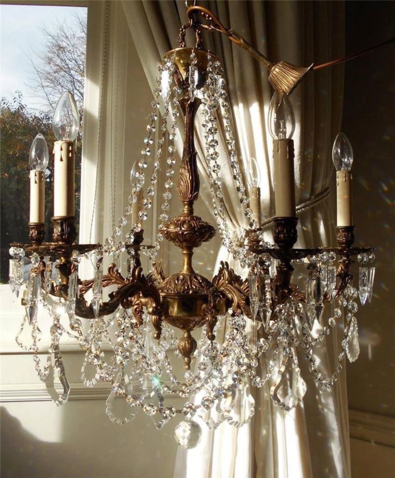 These chandeliers