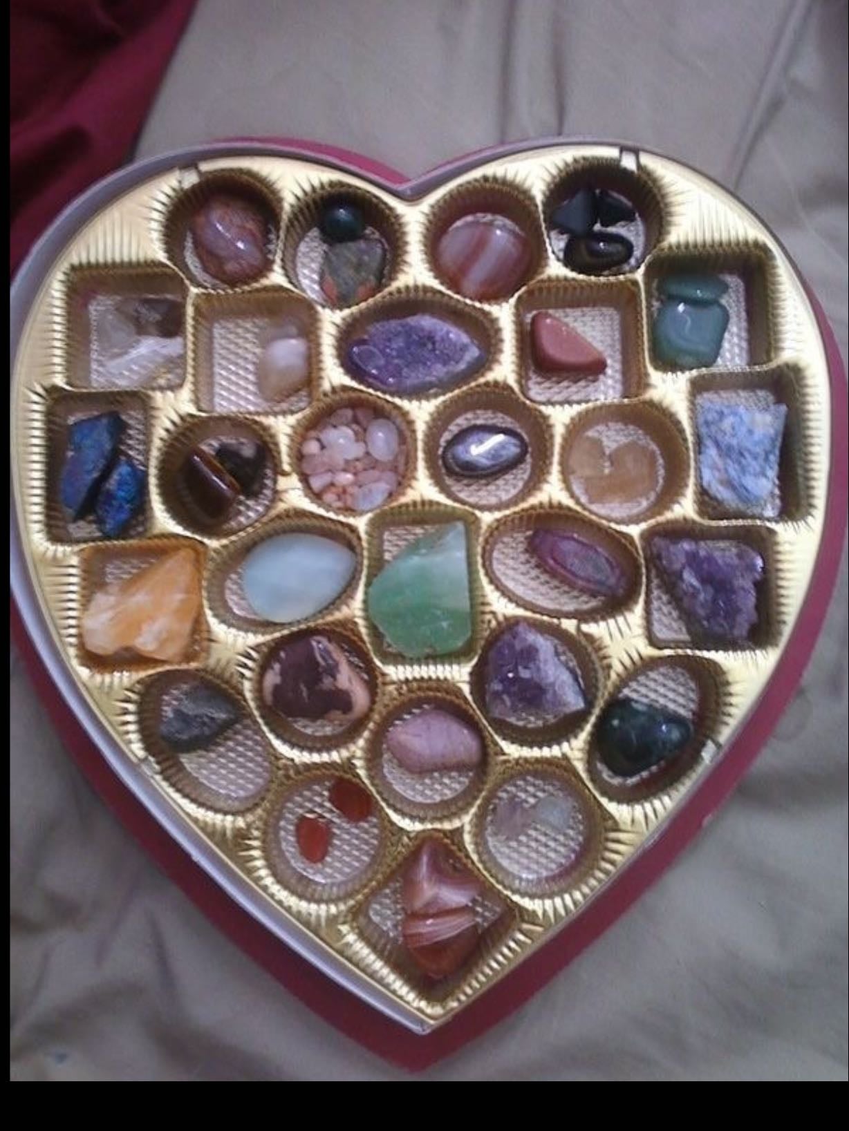 Collection of gems, crystals, and stones