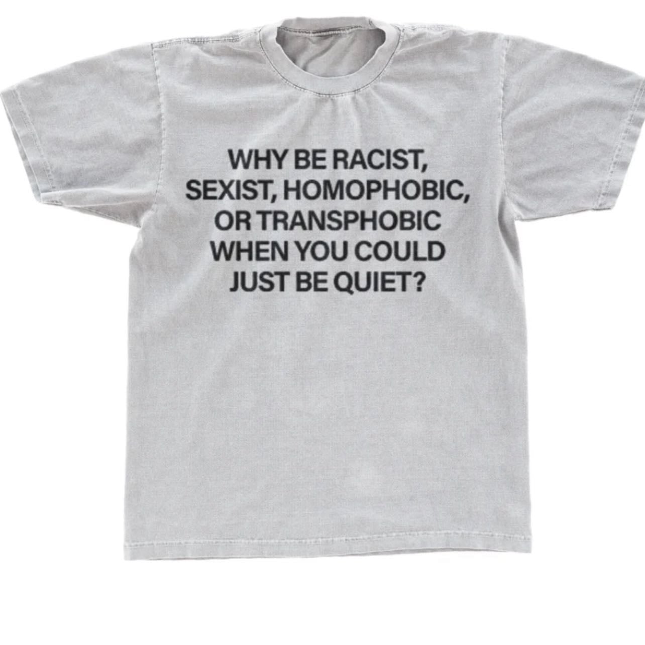Frank Ocean Just Be Quiet White Tee