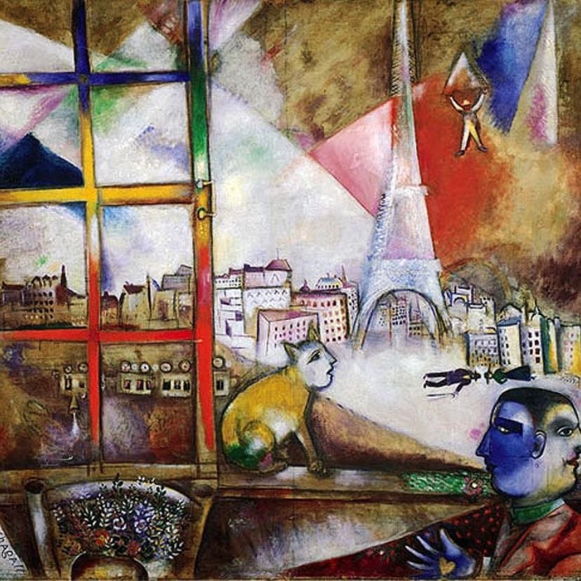 Paris through window - Marc Chagall