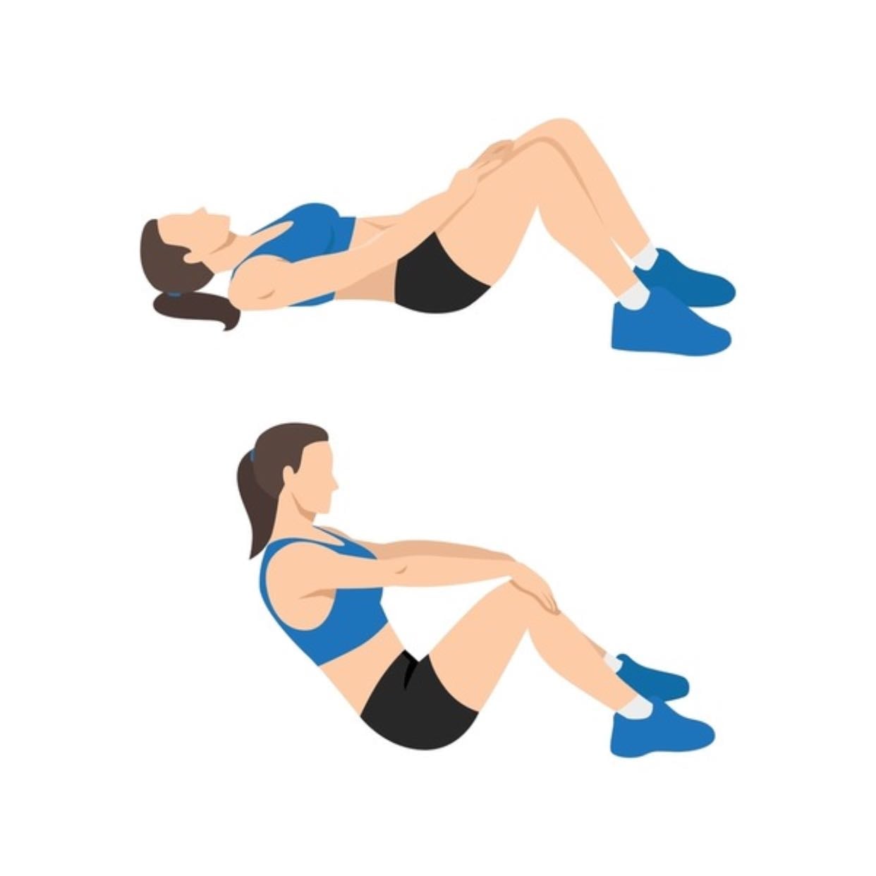 Abdominales - 20 repeticiones por 4 series