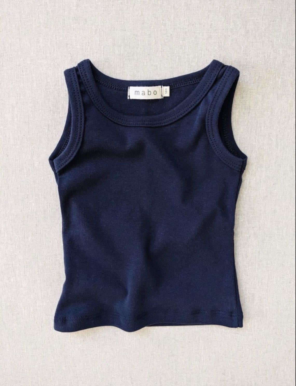Blue shirt without sleeves