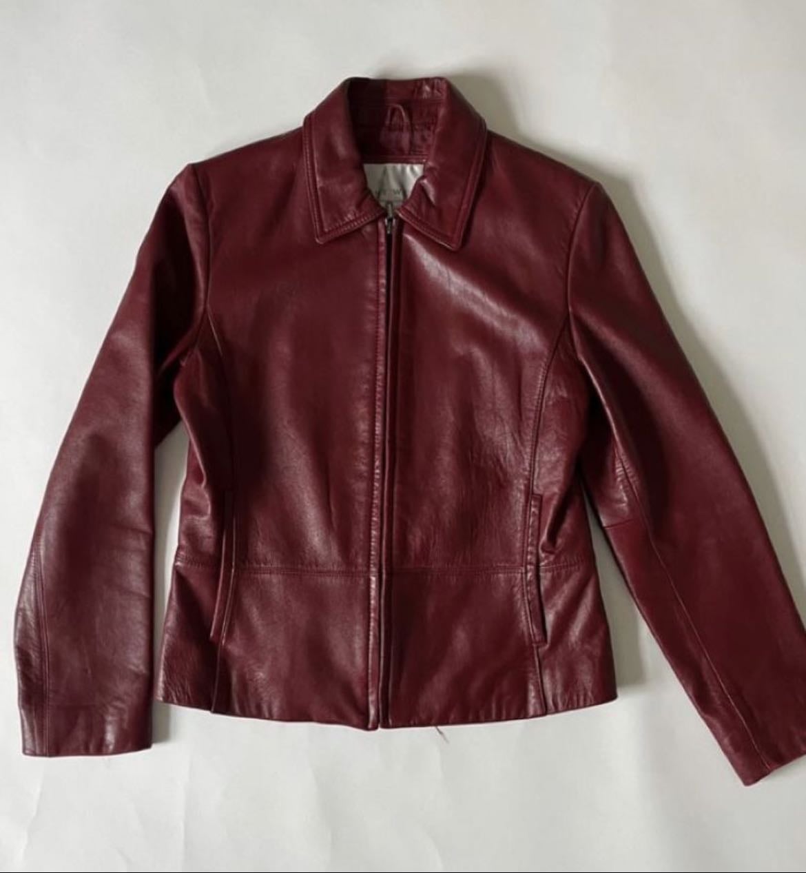Leather red jacket