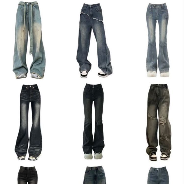 Pantalones Denim Baggy - Pantalones de colores diferentes al azul, denim y que sean sueltos pero ajustados de la cintura