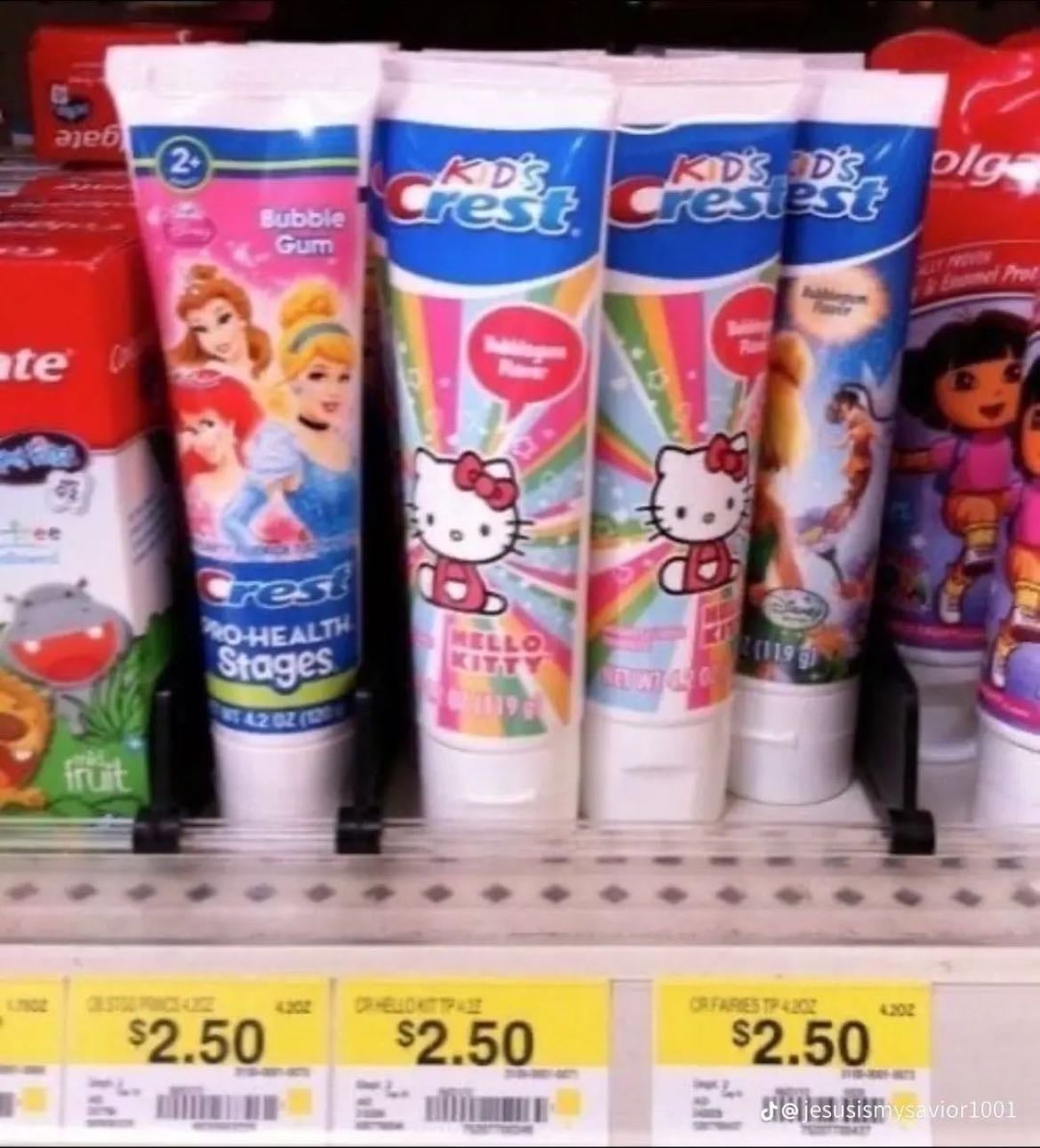 flavoured toothpaste