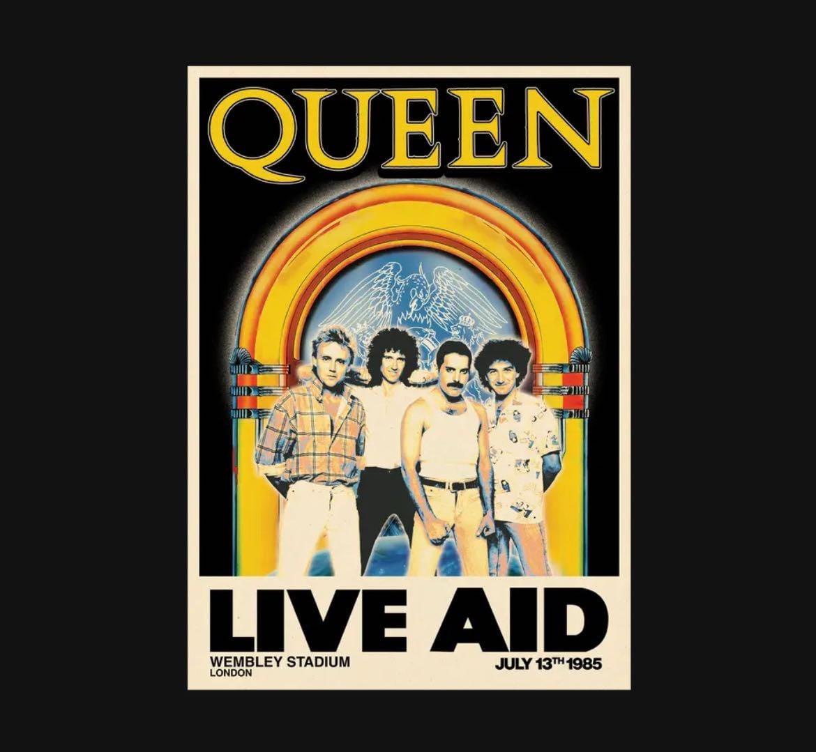 QUEEN MERCH - Queen at Live Aid | A2 Poster
