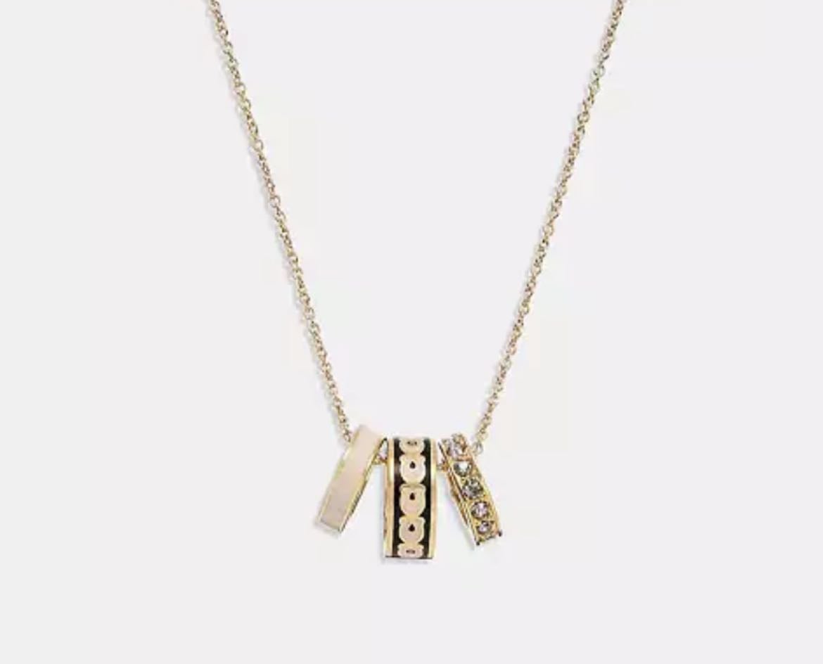 COACH - Collar Esmaltado De Firma
