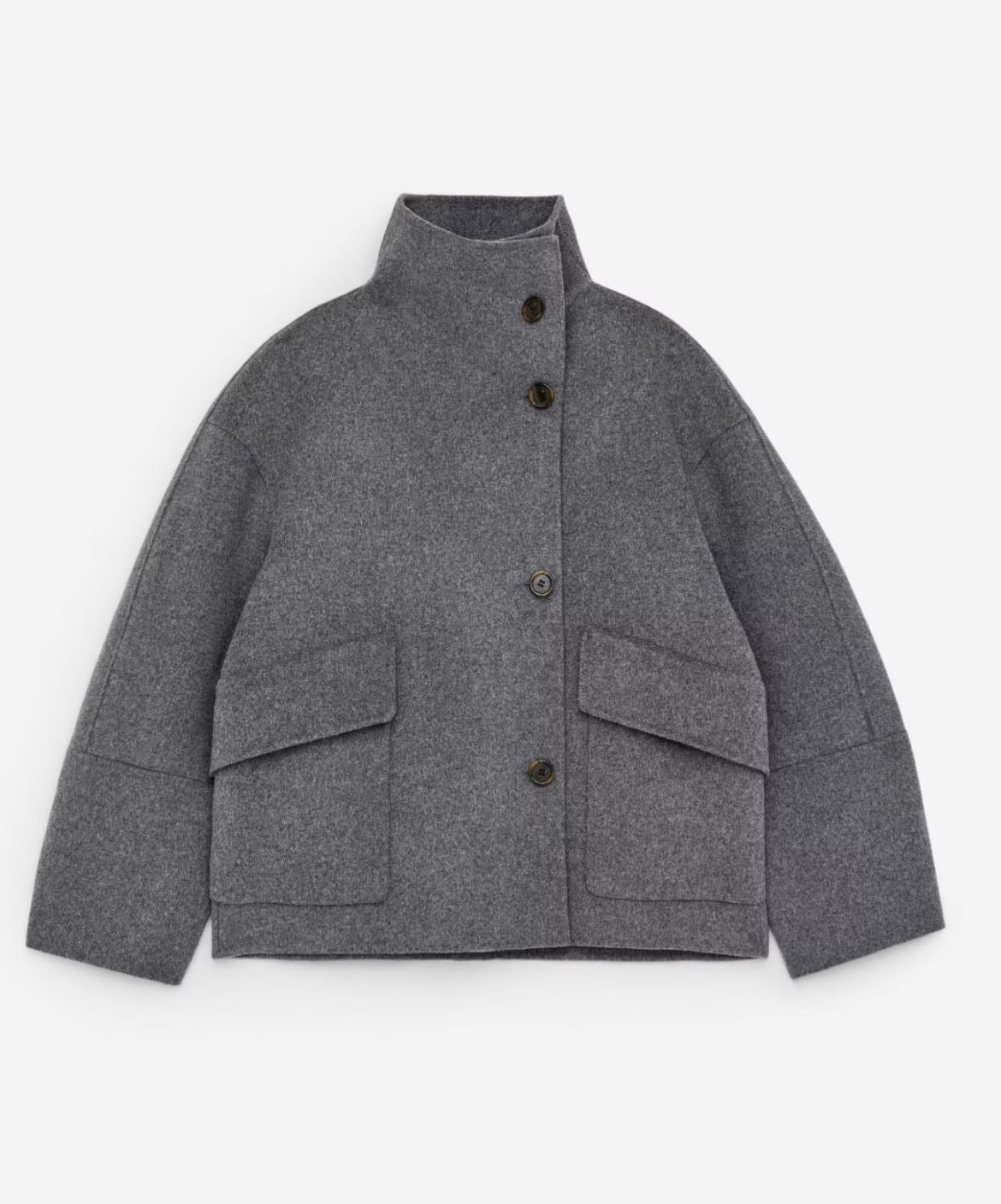 ARKET - CHAQUETA DE DOBLE FAZ EN MEZCLA DE LANA