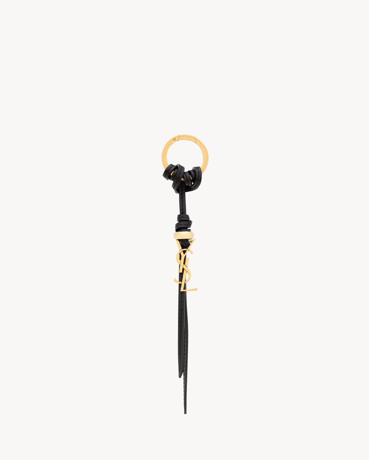 CASSANDRE KEYRING IN LEATHER Black - Saint Laurent