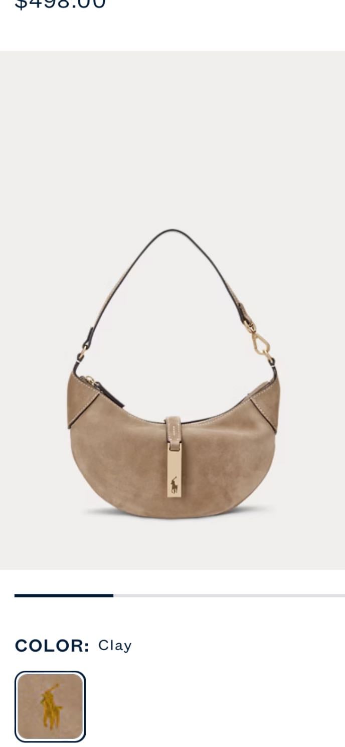 polo id bag in suede - the most perfect purse for me. i need it now. idc if itβs $500