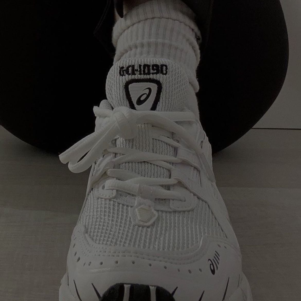 Crisp white sneakers
